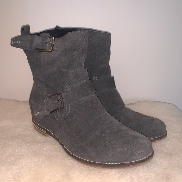 Dolce Vita Prestley Wedge Boots Suede Leather 9.5 - Picture 4 of 11